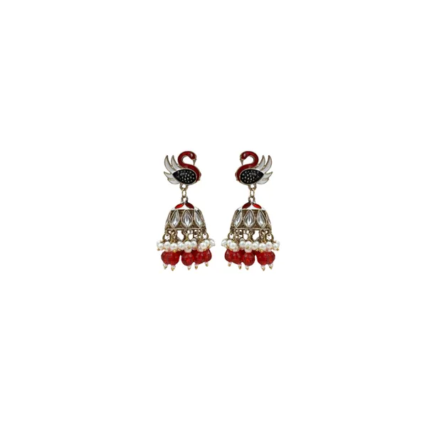 Marron_Elegant_Kundan_Gold-Plated_Jhumka_Earrings
