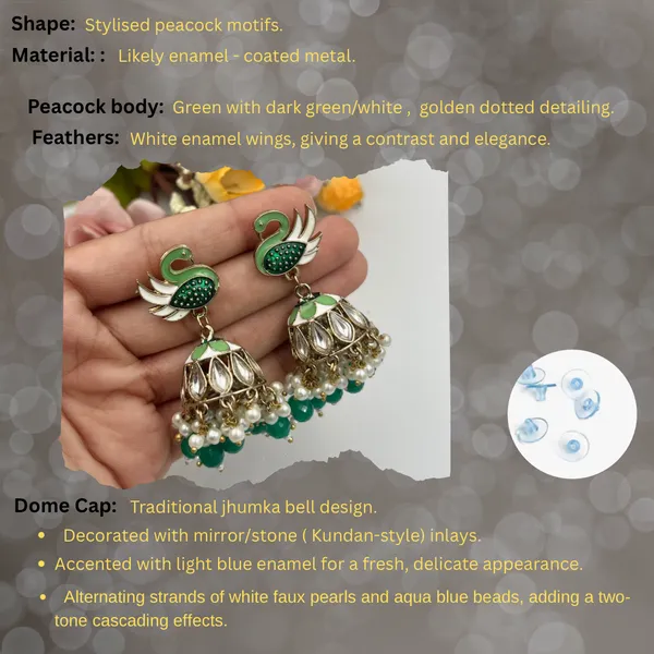Green_Elegant_Kundan_Gold-Plated_Jhumka_Earrings