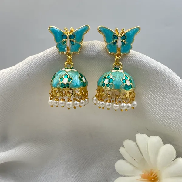 Gold_Plated_Kundan_Jhumka_Earrings_for_Women_&_Girls