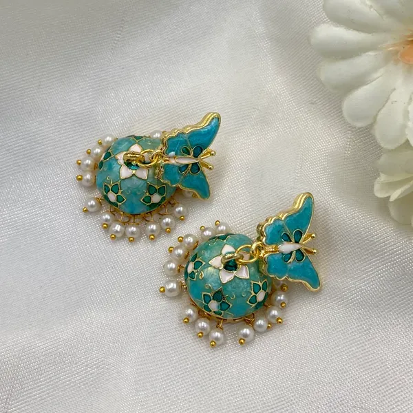 Gold_Plated_Kundan_Jhumka_Earrings_for_Women_&_Girls
