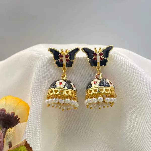 Gold_Plated_Kundan_Jhumka_Earrings_for_Women_&_Girls