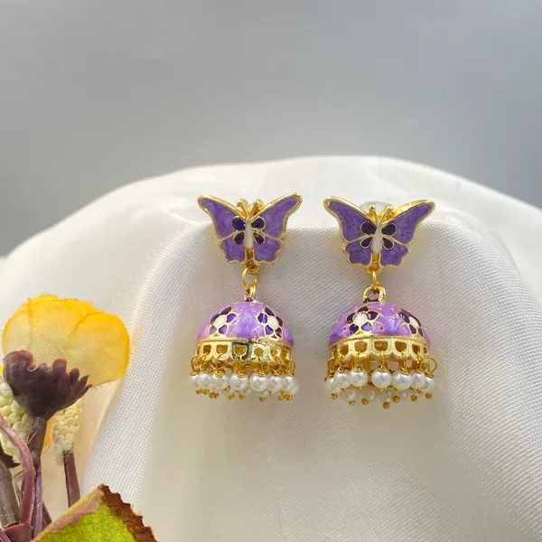 Gold_Plated_Kundan_Jhumka_Earrings_for_Women_&_Girls