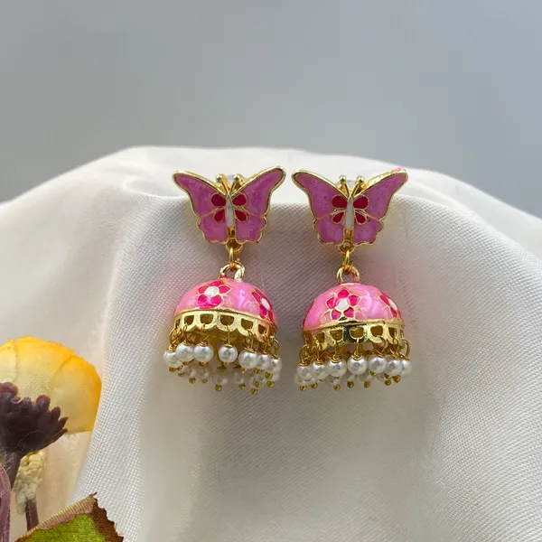 Gold_Plated_Kundan_Jhumka_Earrings_for_Women_&_Girls