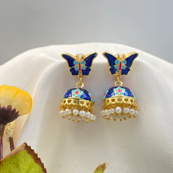 Gold_Plated_Kundan_Jhumka_Earrings_for_Women_&_Girls