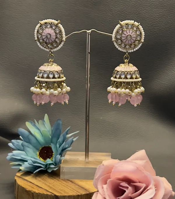 Baby_Pink_Sunshine_Jhumkas_For_Women_&_Girls