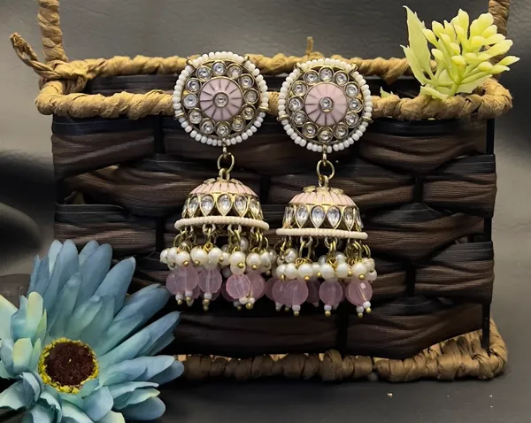 Baby_Pink_Sunshine_Jhumkas_For_Women_&_Girls