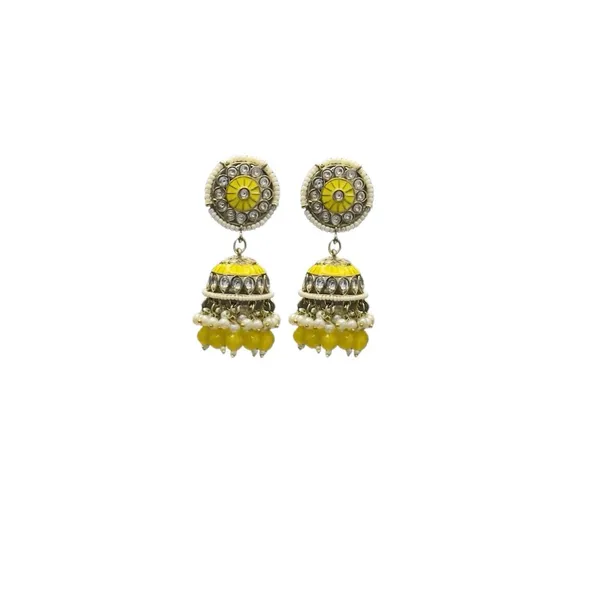 Yellow_Royal_Kundan_Drop_Earrings