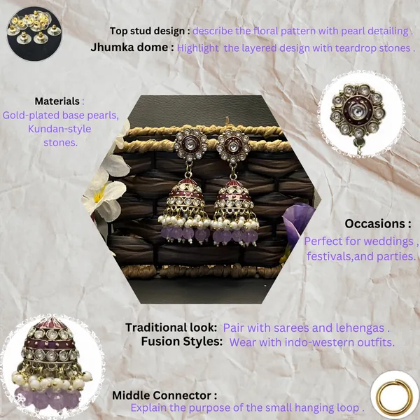 Purple_Scarlet_Jhumka_Earrings_For_Women_&_Girls