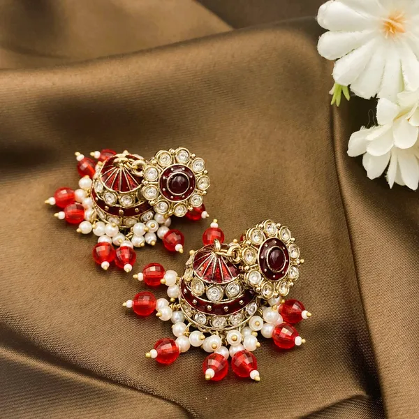 Red_Jhumkas_For_Women_&_Girls