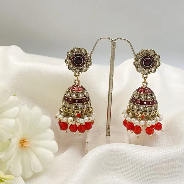 Red_Jhumkas_For_Women_&_Girls