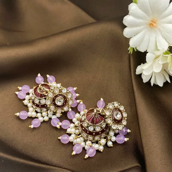 Purple_Scarlet_Jhumka_Earrings_For_Women_&_Girls