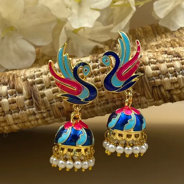 Stylish_Ethnic_Gold_Plated_Earrings_for_Women_Crystal_Brass_Earring_Set,_Jhumki_Earring