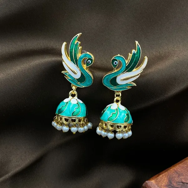Stylish_Ethnic_Gold_Plated_Earrings_for_Women_Crystal_Brass_Earring_Set,_Jhumki_Earring