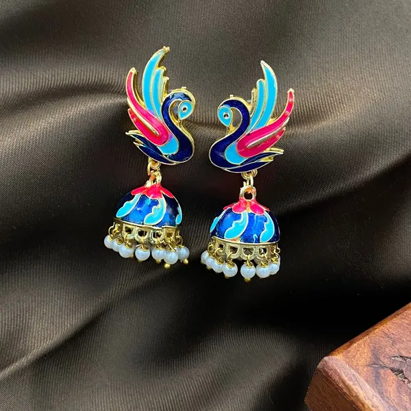 Stylish_Ethnic_Gold_Plated_Earrings_for_Women_Crystal_Brass_Earring_Set,_Jhumki_Earring