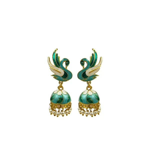 Stylish_Ethnic_Gold_Plated_Earrings_for_Women_Crystal_Brass_Earring_Set,_Jhumki_Earring