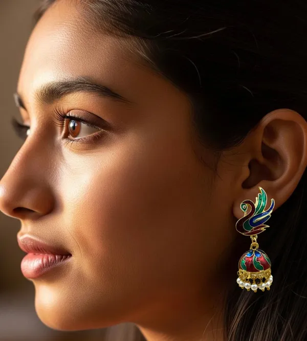 Stylish_Ethnic_Gold_Plated_Earrings_for_Women_Crystal_Brass_Earring_Set,_Jhumki_Earring