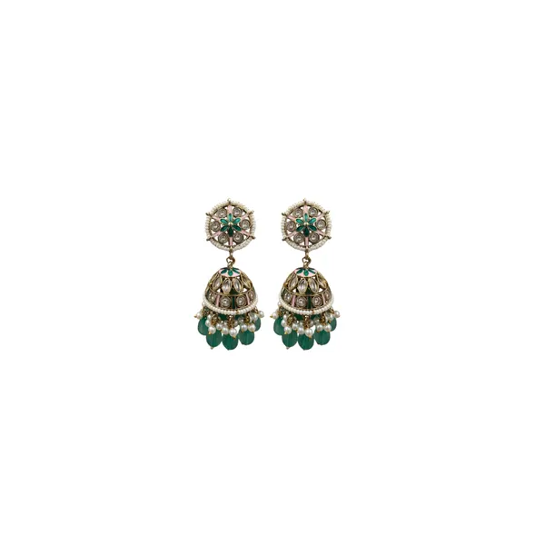 Green_Midnight_Black_Beaded_Jhumkas