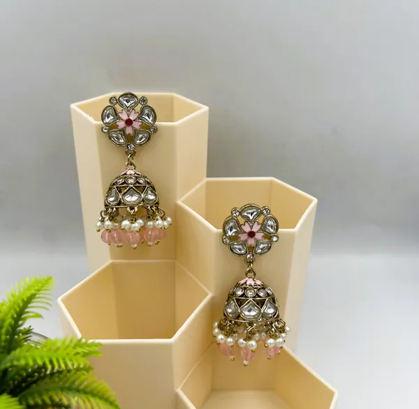 Baby_Pink_Classic_Kundan_Statement_Earrings