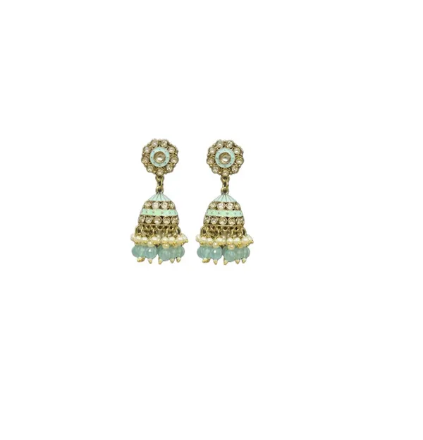 Turquoise_Ocean_Blue_Jhumka_Earrings