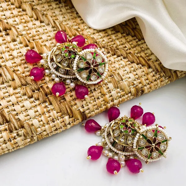 Pink_Rainbow_Delight_Multicolor_Beaded_Jhumkas