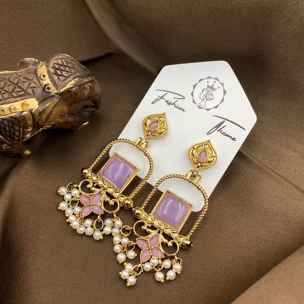 Latest_Stylish_Traditional_Mehndi_Polish_Purple_Jhumka_Earrings_for_Women_&_Girls