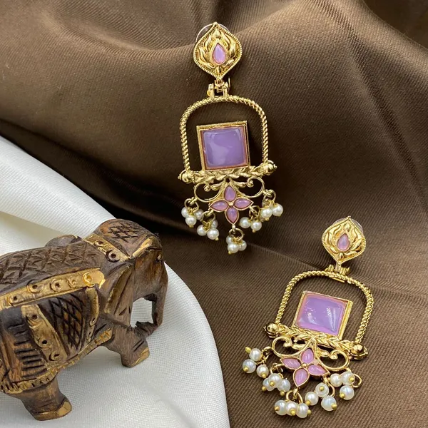 Latest_Stylish_Traditional_Mehndi_Polish_Purple_Jhumka_Earrings_for_Women_&_Girls