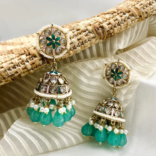 Green_Midnight_Black_Beaded_Jhumkas