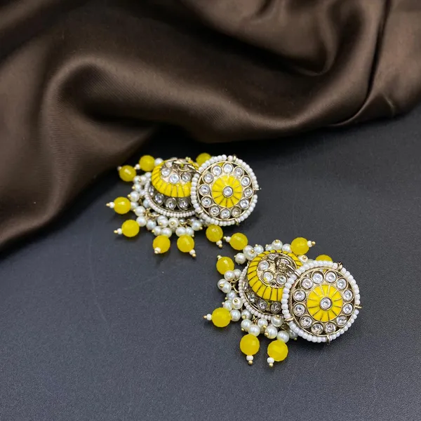 Yellow_Royal_Kundan_Drop_Earrings