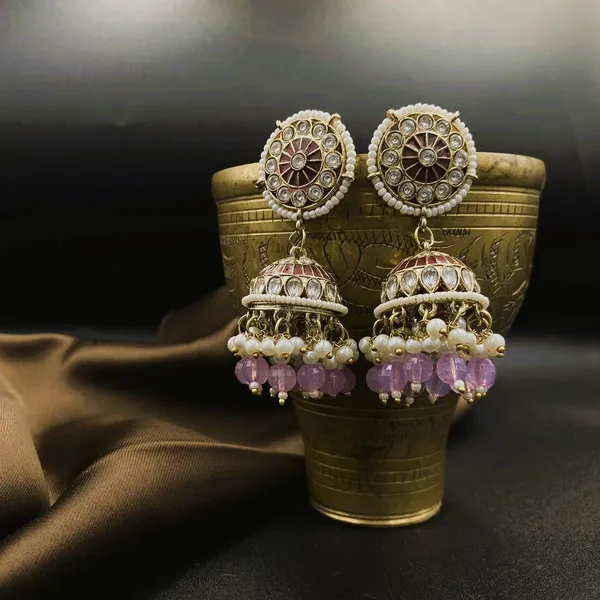 Purple_Majestic_Kundan_Dangle_Earrings
