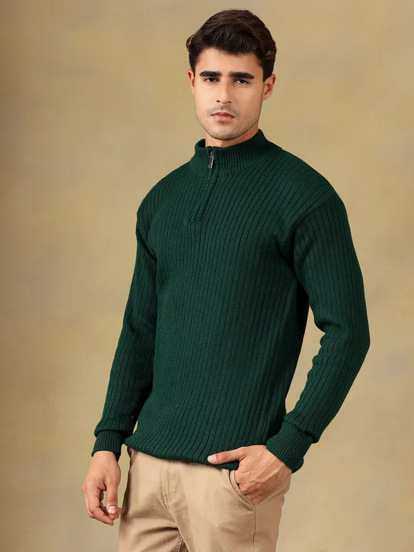 Bgreen_Woolen_Zipper_Sweater_For_Men