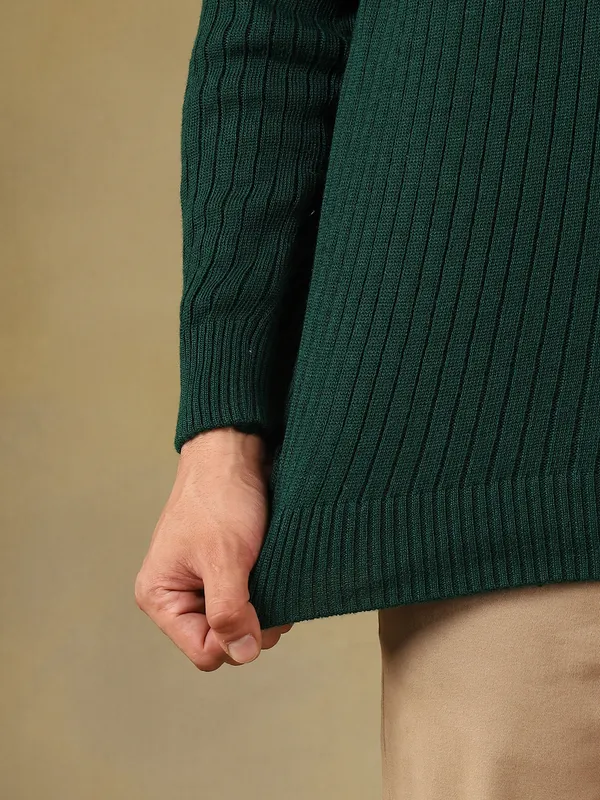 Bgreen_Woolen_Zipper_Sweater_For_Men