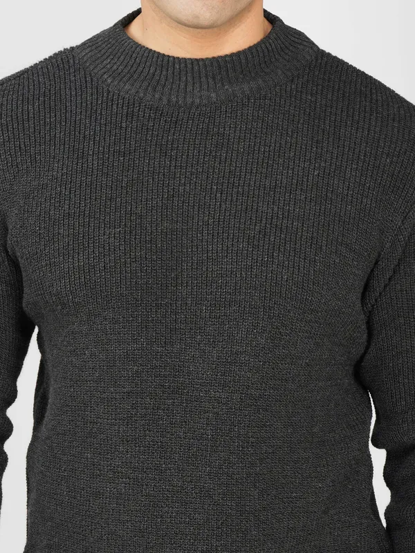 Dark-Grey_Men's_Winter_High_Neck_Sweater_Stylish_Warm_Wool_Pullover_For_Cold_Weather
