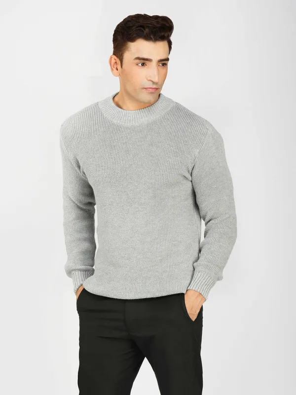 Grey_Men's_Winter_High_Neck_Sweater_Stylish_Warm_Wool_Pullover_For_Cold_Weather