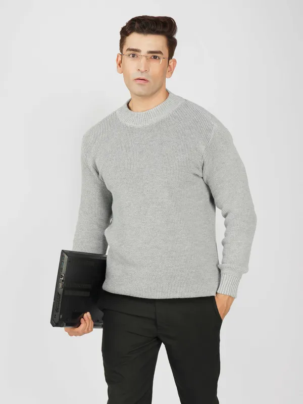Grey_Men's_Winter_High_Neck_Sweater_Stylish_Warm_Wool_Pullover_For_Cold_Weather
