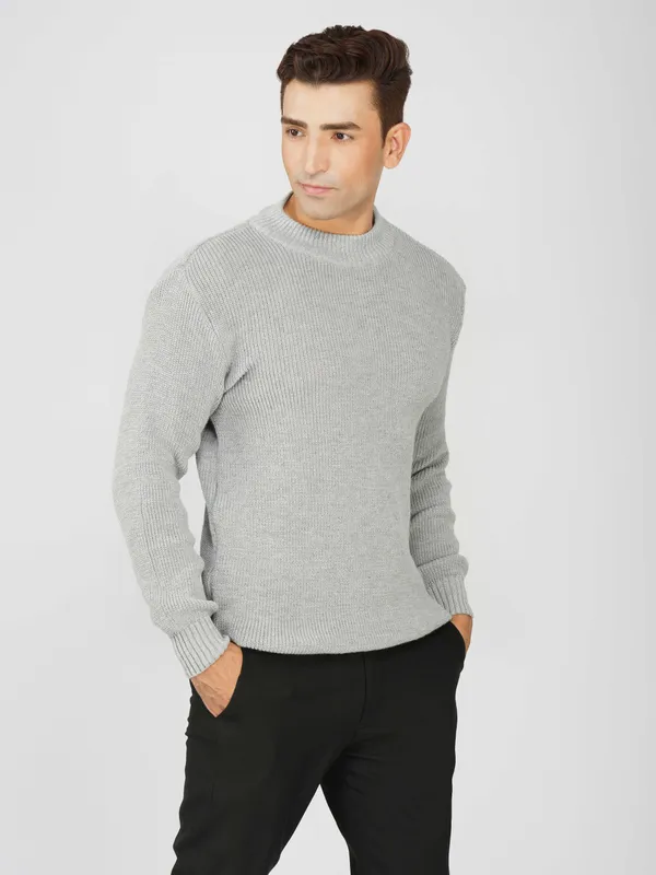 Grey_Men's_Winter_High_Neck_Sweater_Stylish_Warm_Wool_Pullover_For_Cold_Weather