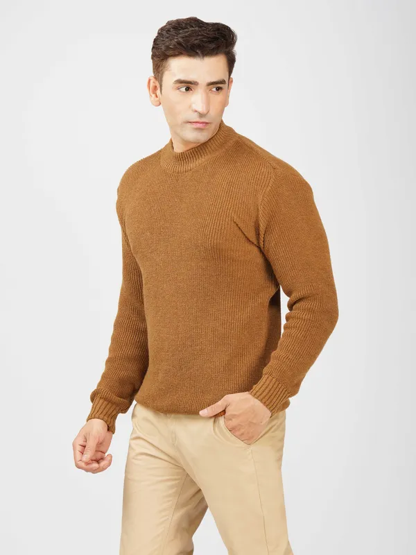 Mustard_Men's_Winter_High_Neck_Sweater_Stylish_Warm_Wool_Pullover_For_Cold_Weather