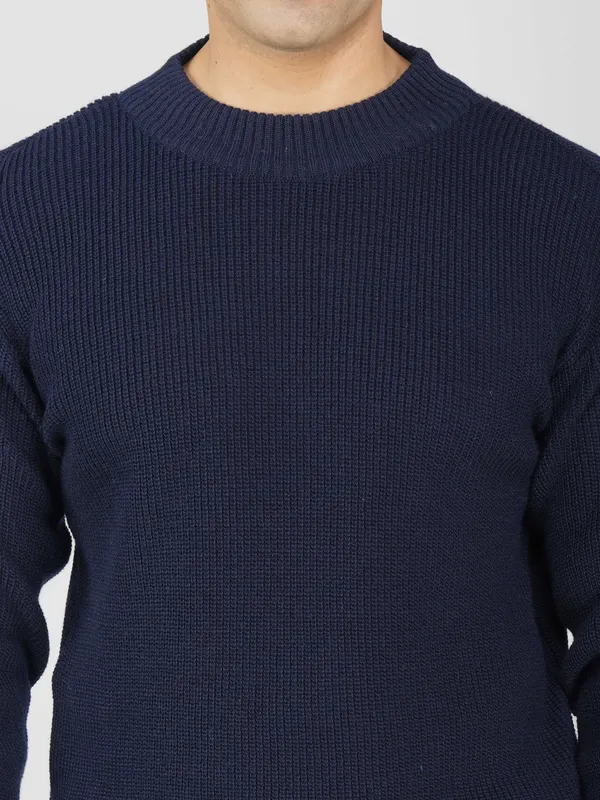Navy_Men's_Winter_High_Neck_Sweater_Stylish_Warm_Wool_Pullover_For_Cold_Weather