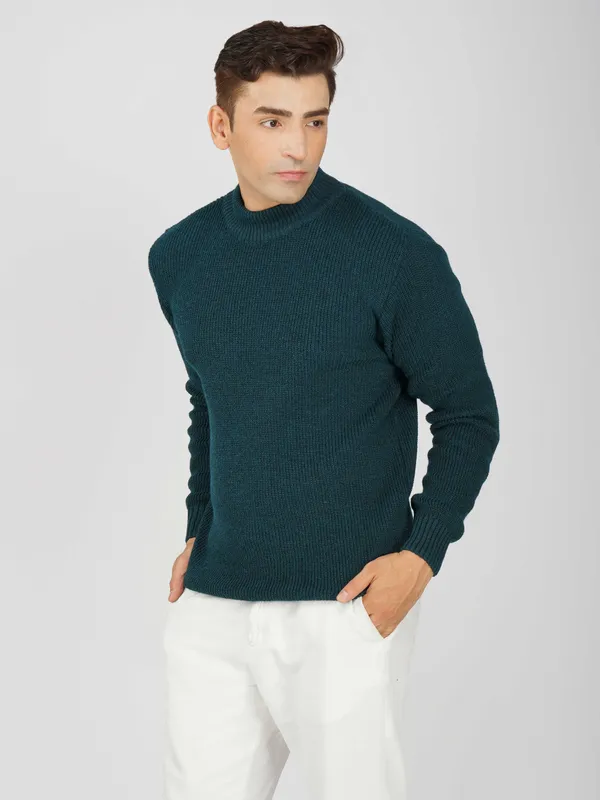 Peacock_Men's_Winter_High_Neck_Sweater_Stylish_Warm_Wool_Pullover_For_Cold_Weather