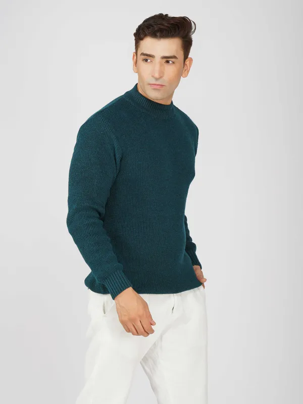 Peacock_Men's_Winter_High_Neck_Sweater_Stylish_Warm_Wool_Pullover_For_Cold_Weather