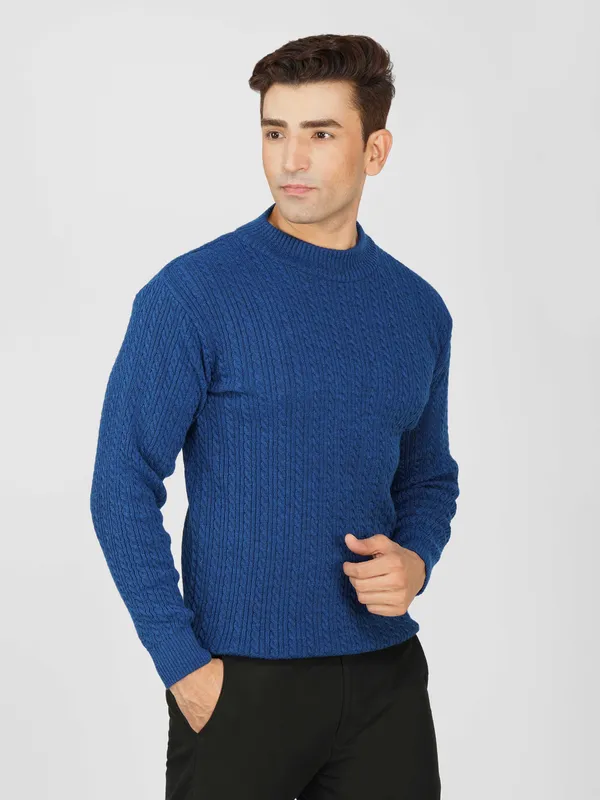 Airforce_Men's_Small_Cable_Knit_High_Neck_Sweater_Winter_Warm_Slim_Fit_Pullover