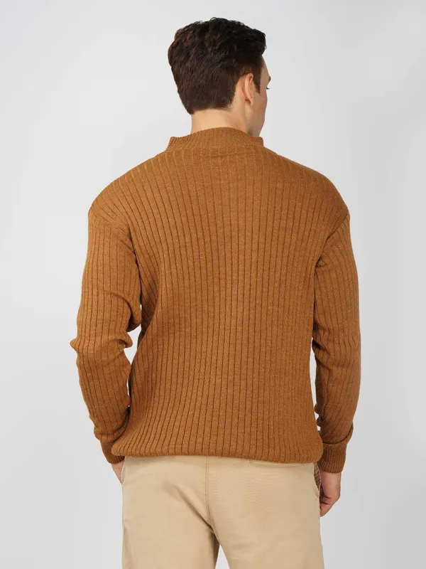 Mustard_Mix_Woolen_Zipper_Sweater_For_Men