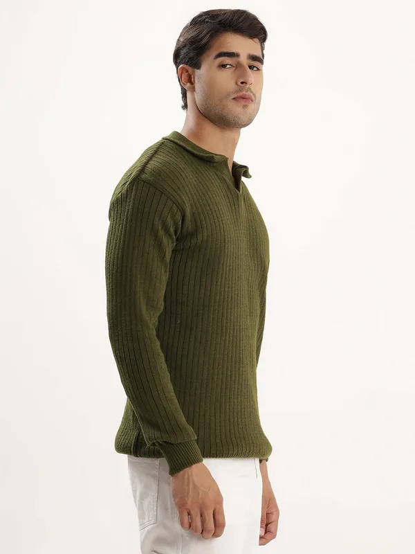 Olive_Mens_Johnny_Collar_Sweater