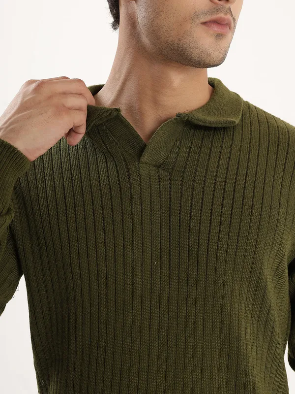 Olive_Mens_Johnny_Collar_Sweater