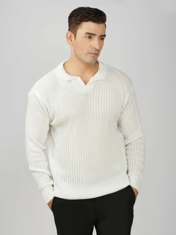 White_Mens_Johnny_Collar_Sweater