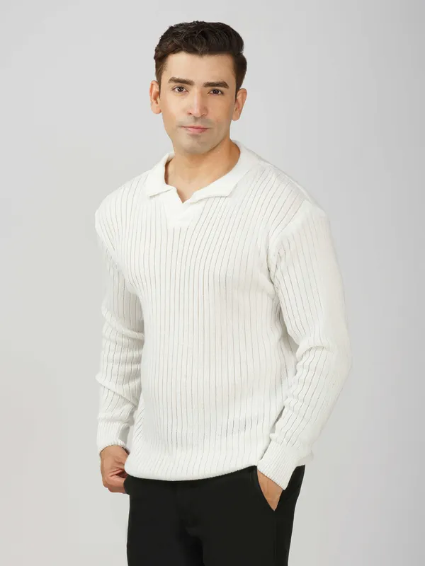White_Mens_Johnny_Collar_Sweater