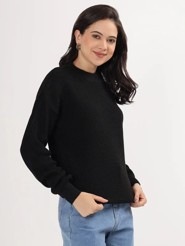 Black_Women's_Premium_Knitted_Sweater_Soft_Winter_Pullover,_Elegant_Warm_Knitwear_For_Casual_&_Office_Wear