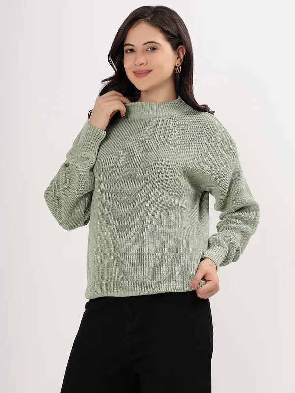 Light_Grey_Women's_Premium_Knitted_Sweater_Soft_Winter_Pullover,_Elegant_Warm_Knitwear_For_Casual_&_Office_Wear
