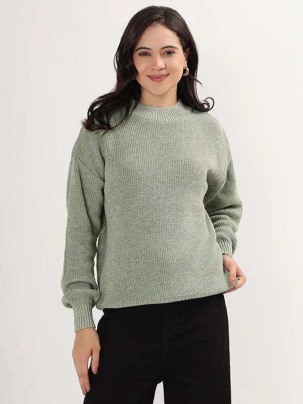 Light_Grey_Women's_Premium_Knitted_Sweater_Soft_Winter_Pullover,_Elegant_Warm_Knitwear_For_Casual_&_Office_Wear