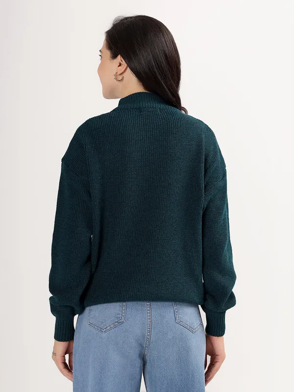 Peacock_Women's_Premium_Knitted_Sweater_Soft_Winter_Pullover,_Elegant_Warm_Knitwear_For_Casual_&_Office_Wear