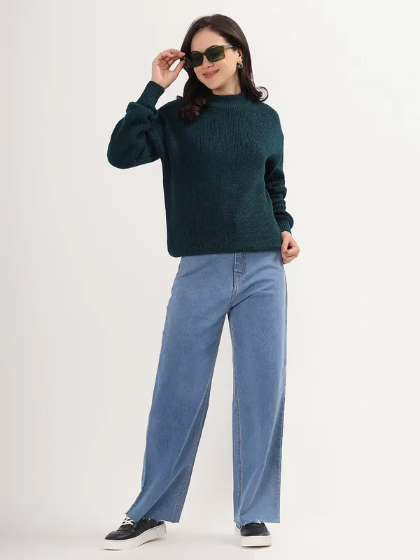 Peacock_Women's_Premium_Knitted_Sweater_Soft_Winter_Pullover,_Elegant_Warm_Knitwear_For_Casual_&_Office_Wear